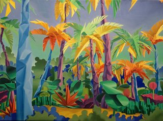 Luke Watson, Untitled (Jungle1), Oil on Canvas, 18 by 24 inches, 2019.